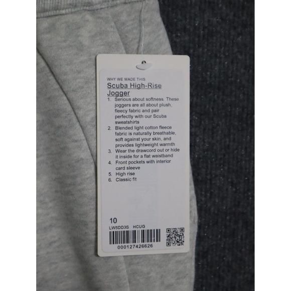 Lululemon Scuba High Rise Relaxed Jogger Size‎ 10 Gray 30" Daily Athleisure NWT - Picture 4 of 7